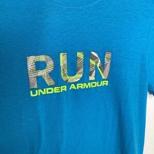 Mens Under Armour Run Tee small Blue /‎ Green